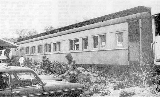 The organizational meeting for the Chapter was held in Tom Smith's Pullman car Defender. The car was photographed at Easton, Md. on April 24, 1982. It was part of the consist for the Chapter's sponsored train the "Talbot Bullet" which ran from Cambridge to Easton on the Maryland & Delaware.